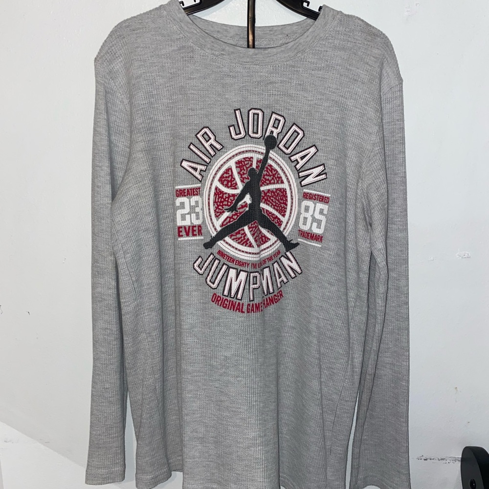 Boys’ Grey Air Jordan Long Sleeve